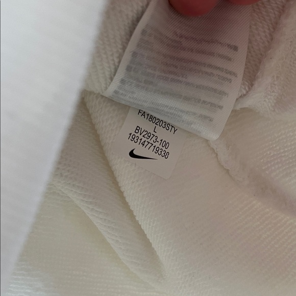 Nike White Hoodie with Black Logo women’s large - Picture 3 of 5